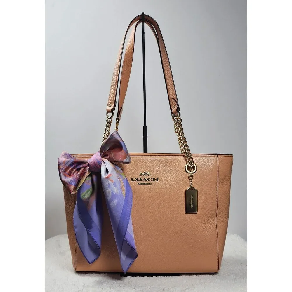 Authentic Coach Cammie Chain Tote | Blush Pebbled Leather | Style C8147